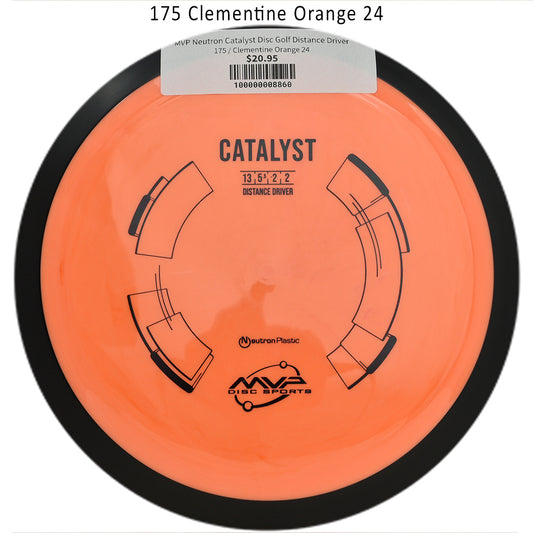 mvp-neutron-catalyst-disc-golf-distance-driver 175 Clementine Orange 24 