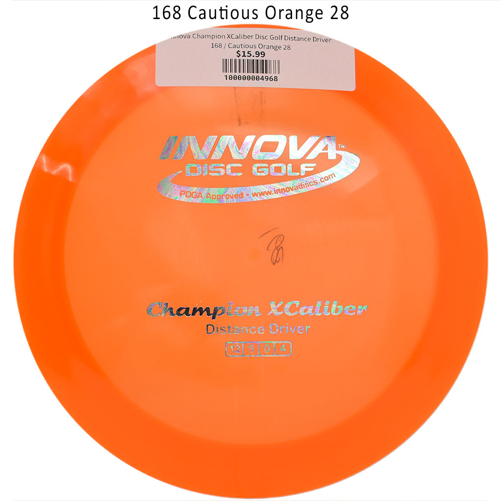 innova-champion-xcaliber-disc-golf-distance-driver 168 Cautious Orange 28 