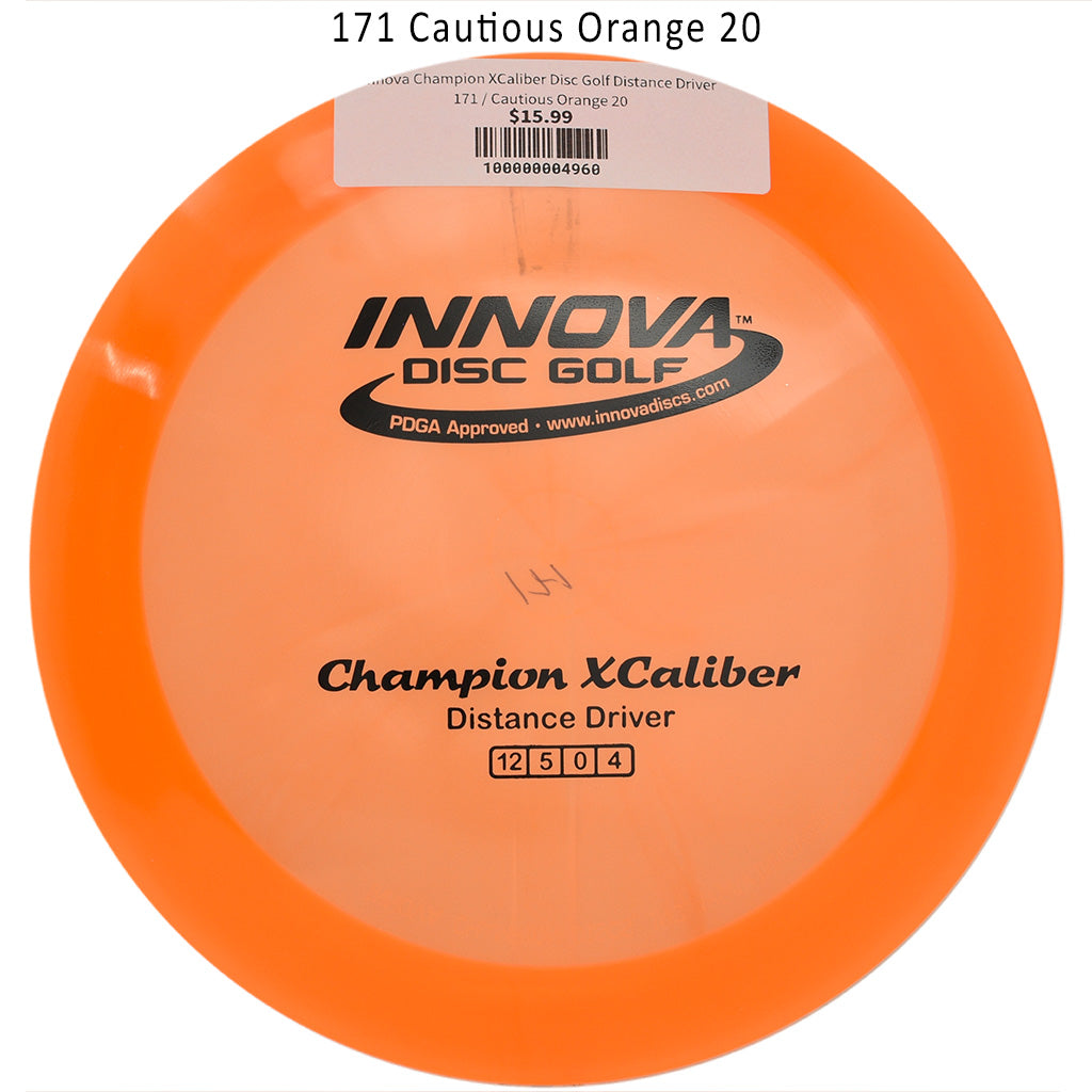 innova-champion-xcaliber-disc-golf-distance-driver 171 Cautious Orange 20 