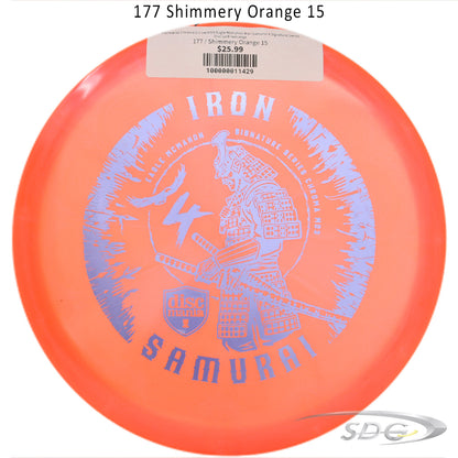 discmania-chroma-c-line-md3-eagle-mcmahon-iron-samurai-4-signature-series-disc-golf-midrange 177 Shimmery Orange 15