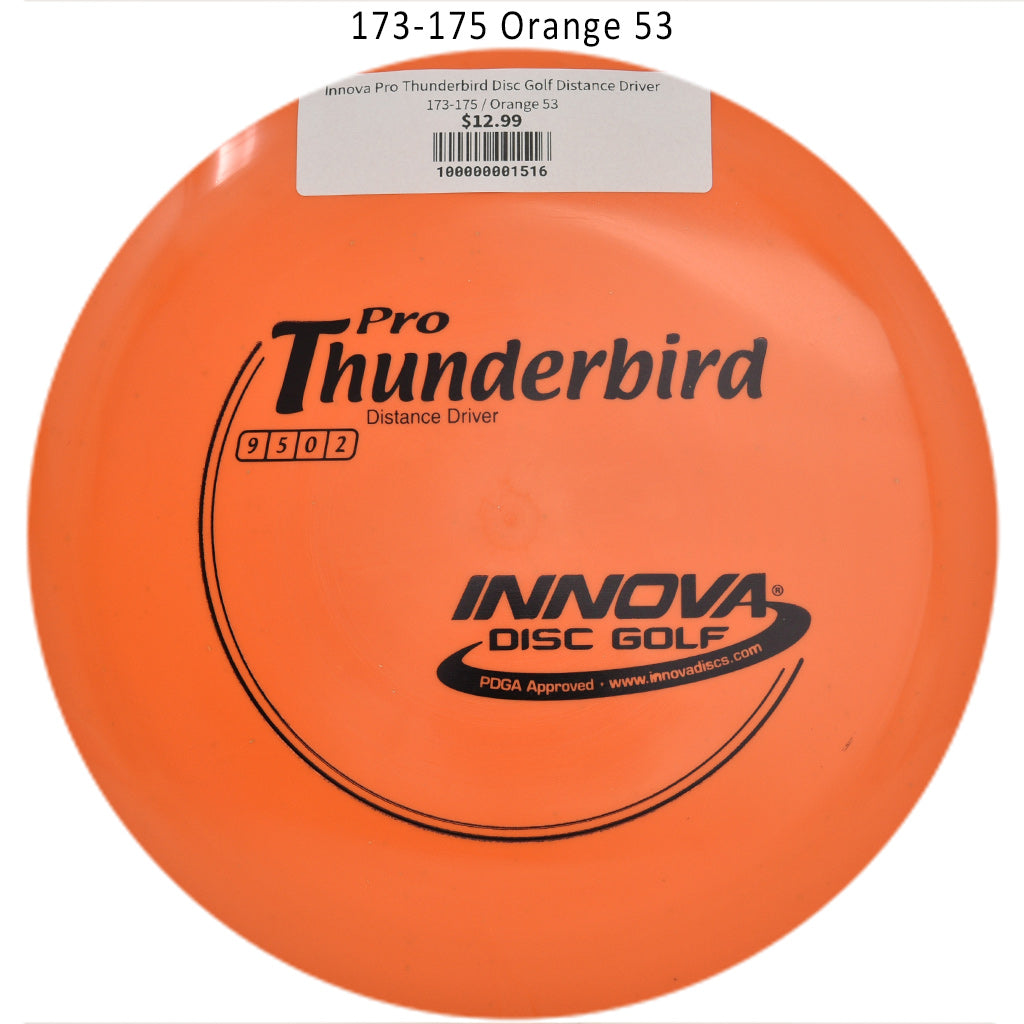 innova-pro-thunderbird-disc-golf-distance-driver 173-175 Orange 53 