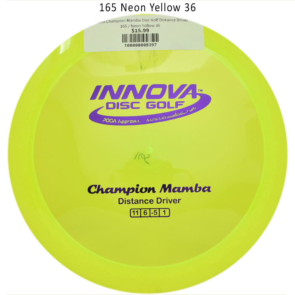 innova-champion-mamba-disc-golf-distance-driver 165 Neon Yellow 36