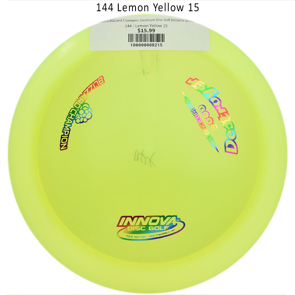 innova-blizzard-champion-destroyer-disc-golf-distance-driver 144 Lemon Yellow 15 