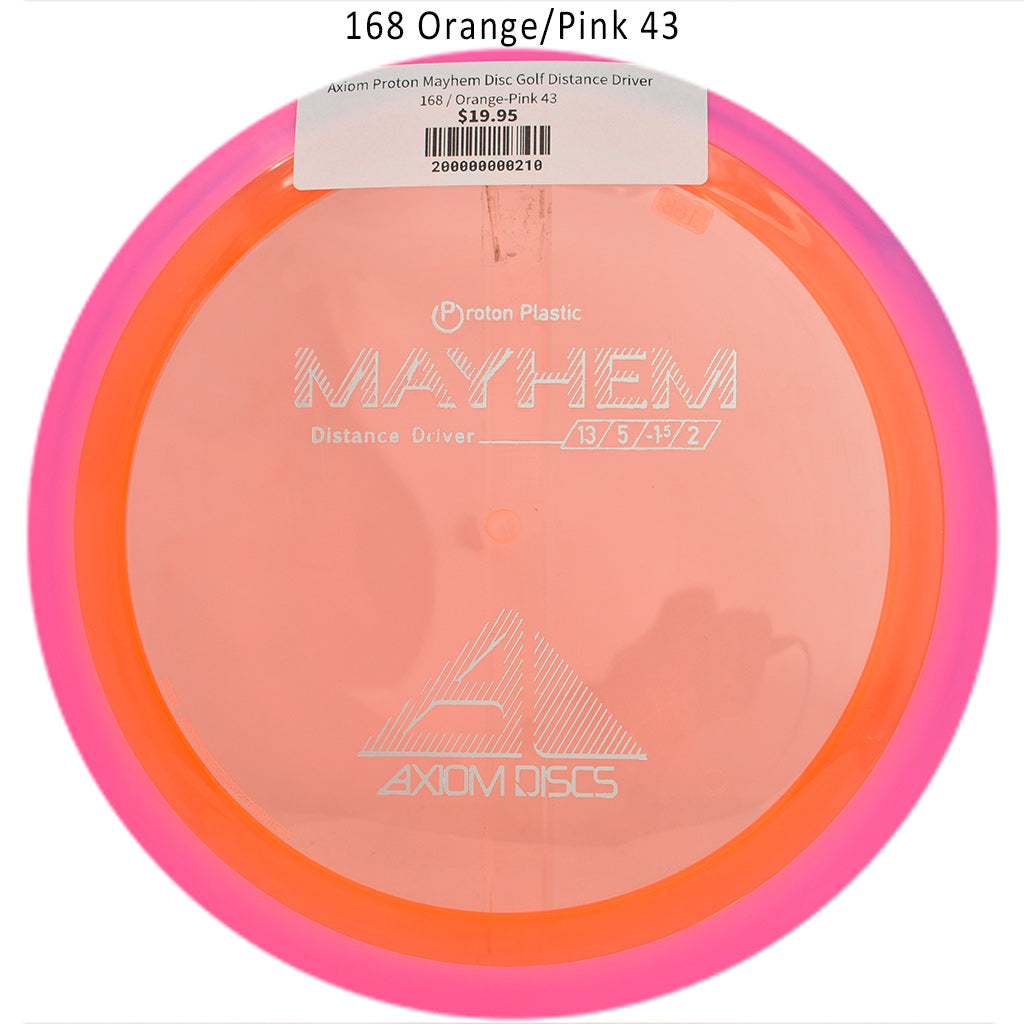 axiom-proton-mayhem-disc-golf-distance-driver 168 Orange-Pink 43