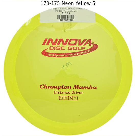 innova-champion-mamba-disc-golf-distance-driver 173-175 Neon Yellow 6 