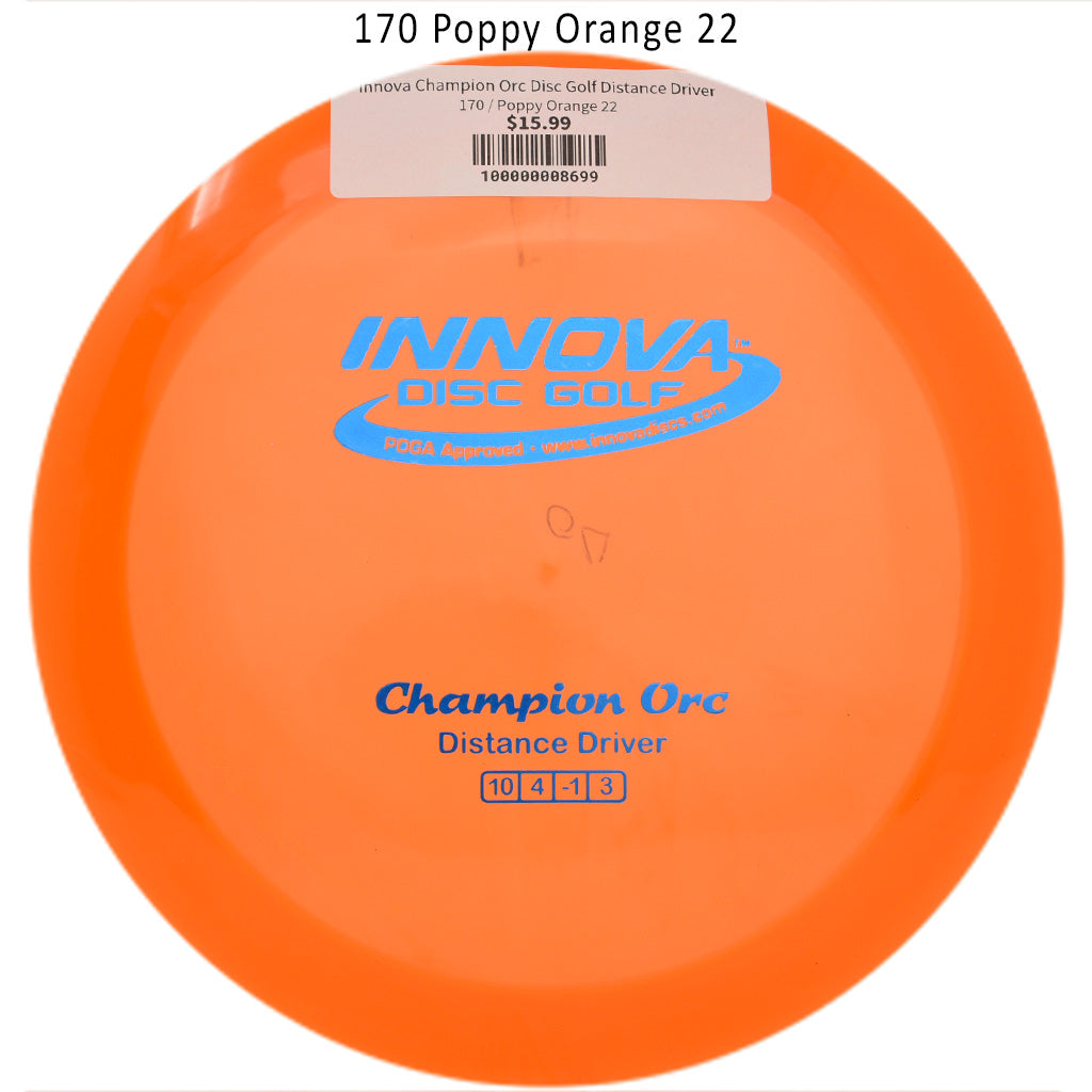 innova-champion-orc-disc-golf-distance-driver 170 Poppy Orange 22