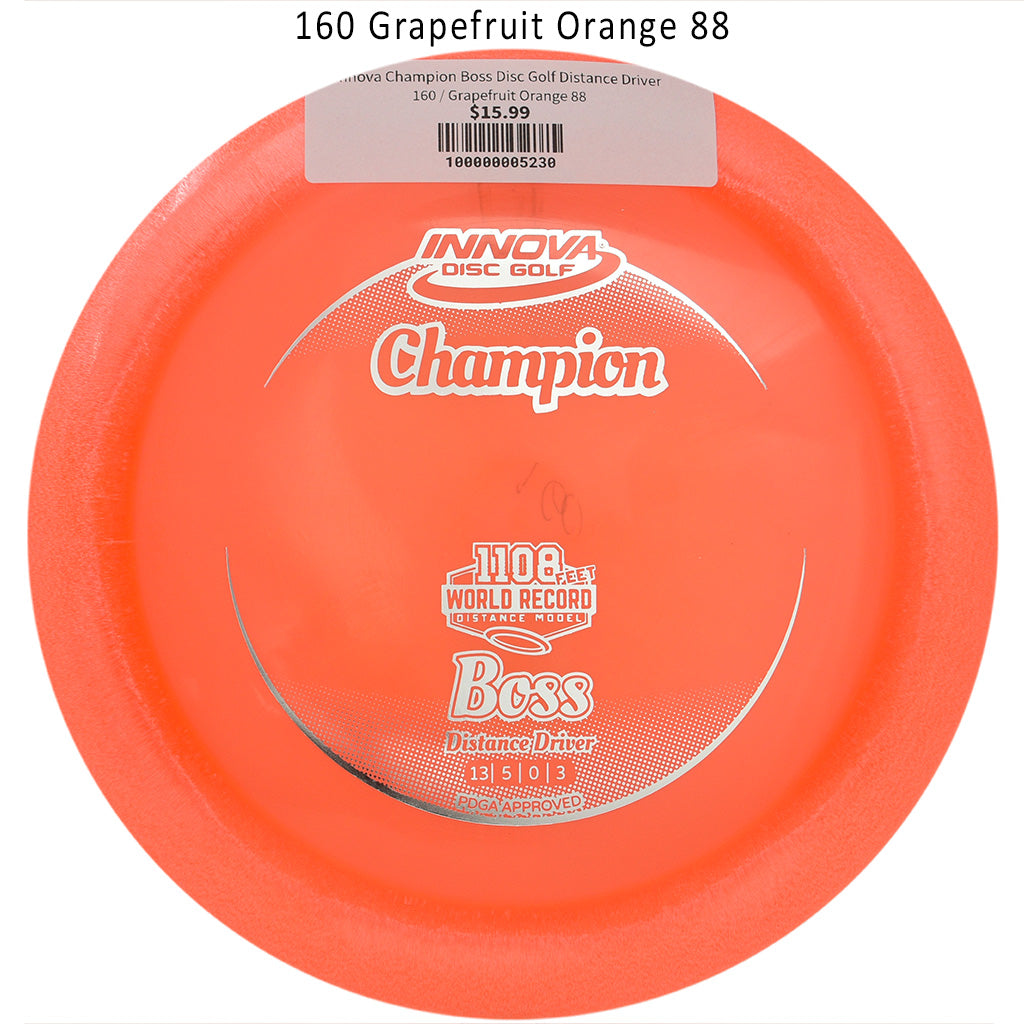 innova-champion-boss-disc-golf-distance-driver 160 Grapefruit Orange 88