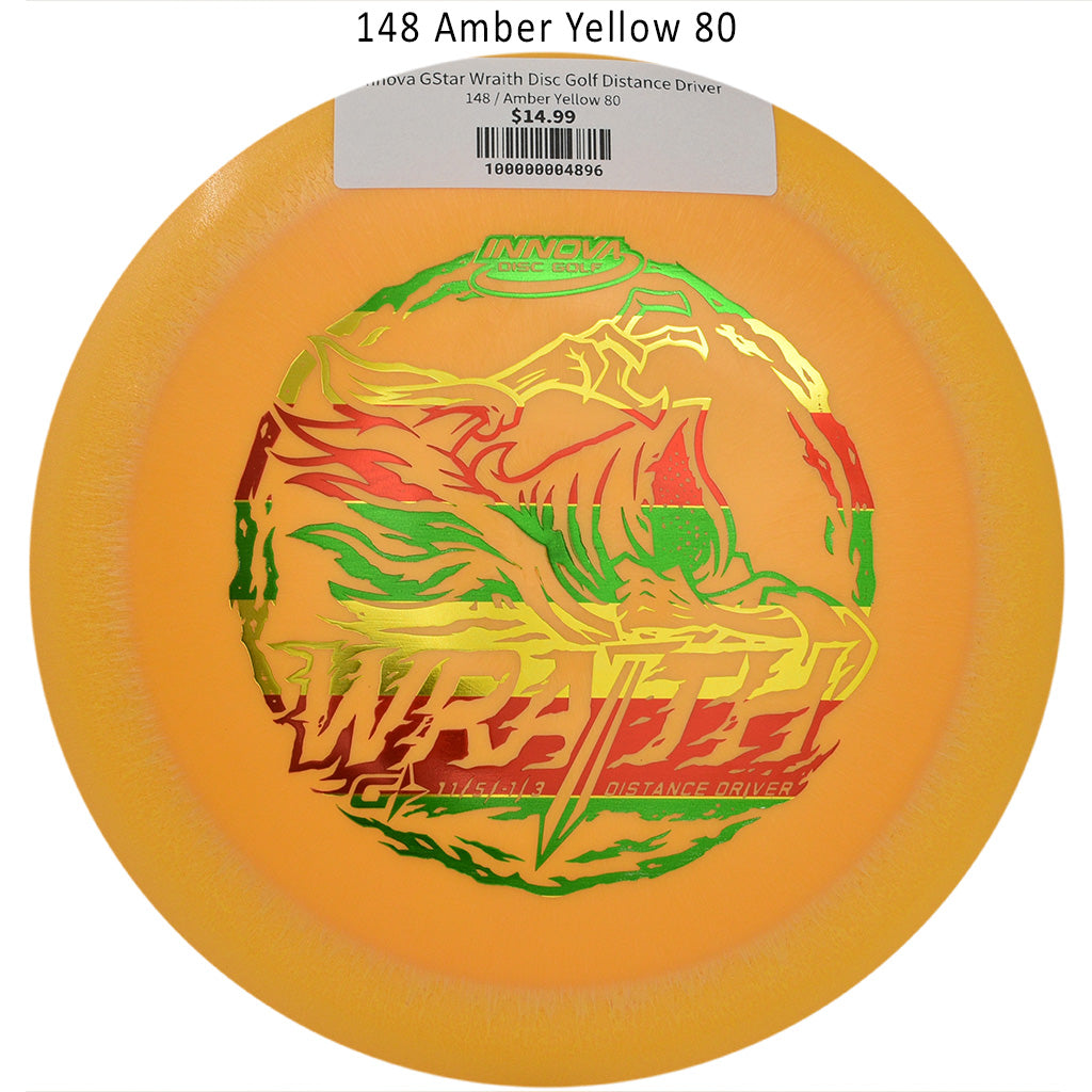 innova-gstar-wraith-disc-golf-distance-driver 148 Amber Yellow 80 