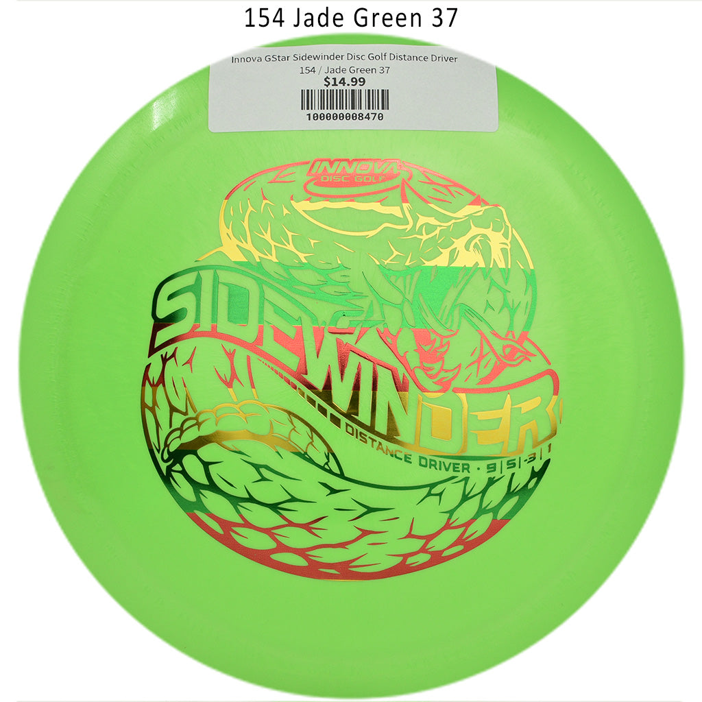 innova-gstar-sidewinder-disc-golf-distance-driver 154 Jade Green 37 