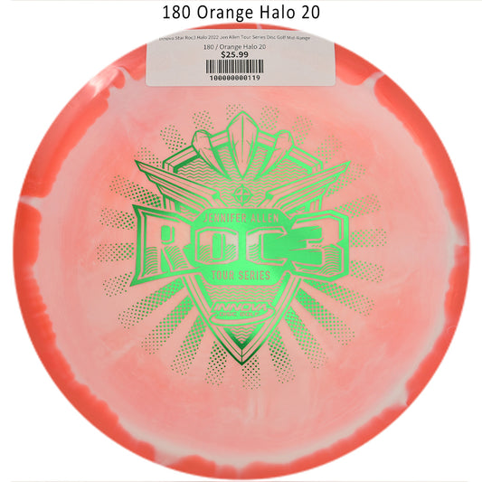 innova-star-roc3-halo-2022-jen-allen-tour-series-disc-golf-mid-range 180 Orange Halo 20