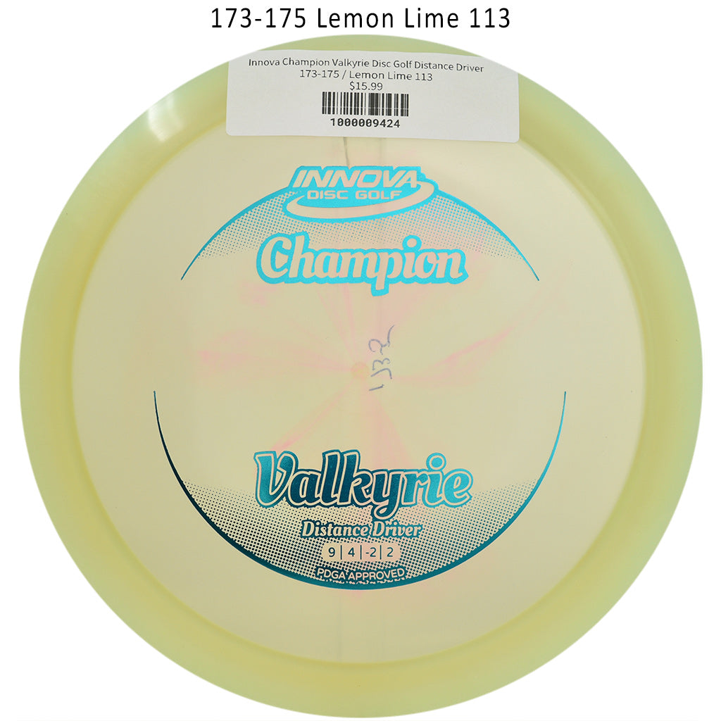 innova-champion-valkyrie-disc-golf-distance-driver 173-175 Lemon Lime 113