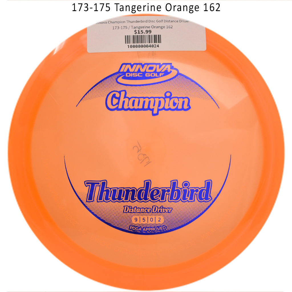 innova-champion-thunderbird-disc-golf-distance-driver 173-175 Tangerine Orange 162