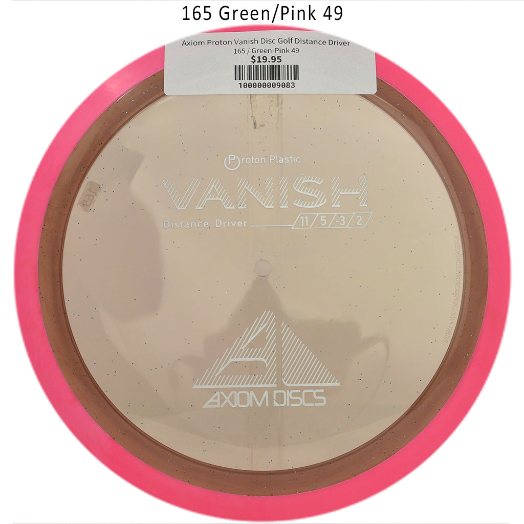 axiom-proton-vanish-disc-golf-distance-driver 165 Green-Pink 49 