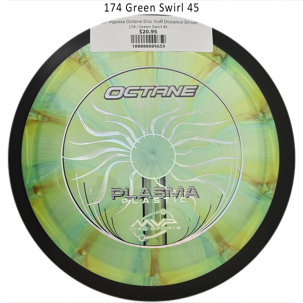 mvp-plasma-octane-disc-golf-distance-driver 174 Green Swirl 45