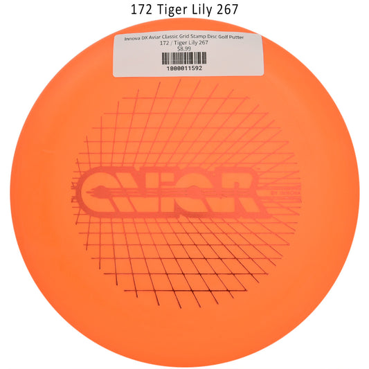 innova-dx-aviar-classic-grid-stamp-disc-golf-putter 172 Tiger Lily 267 