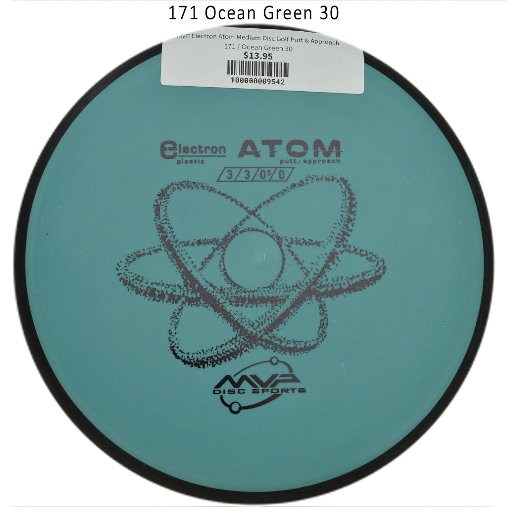 mvp-electron-atom-medium-disc-golf-putt-approach 171 Ocean Green 30