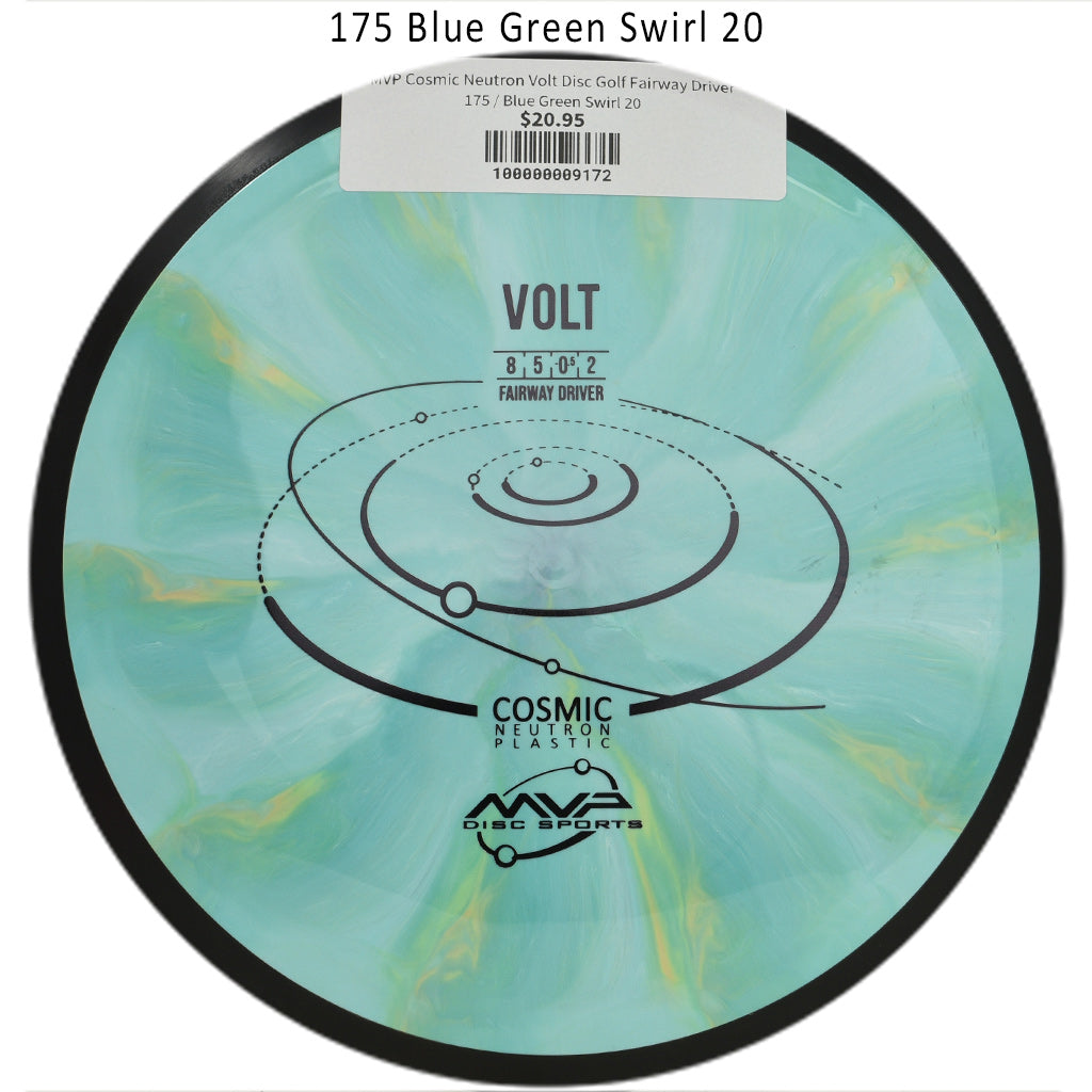 mvp-cosmic-neutron-volt-disc-golf-fairway-driver 175 Blue Green Swirl 20 