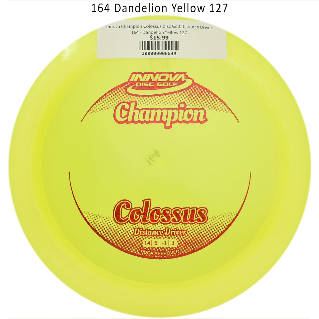 innova-champion-colossus-disc-golf-distance-driver 164 Dandelion Yellow 127