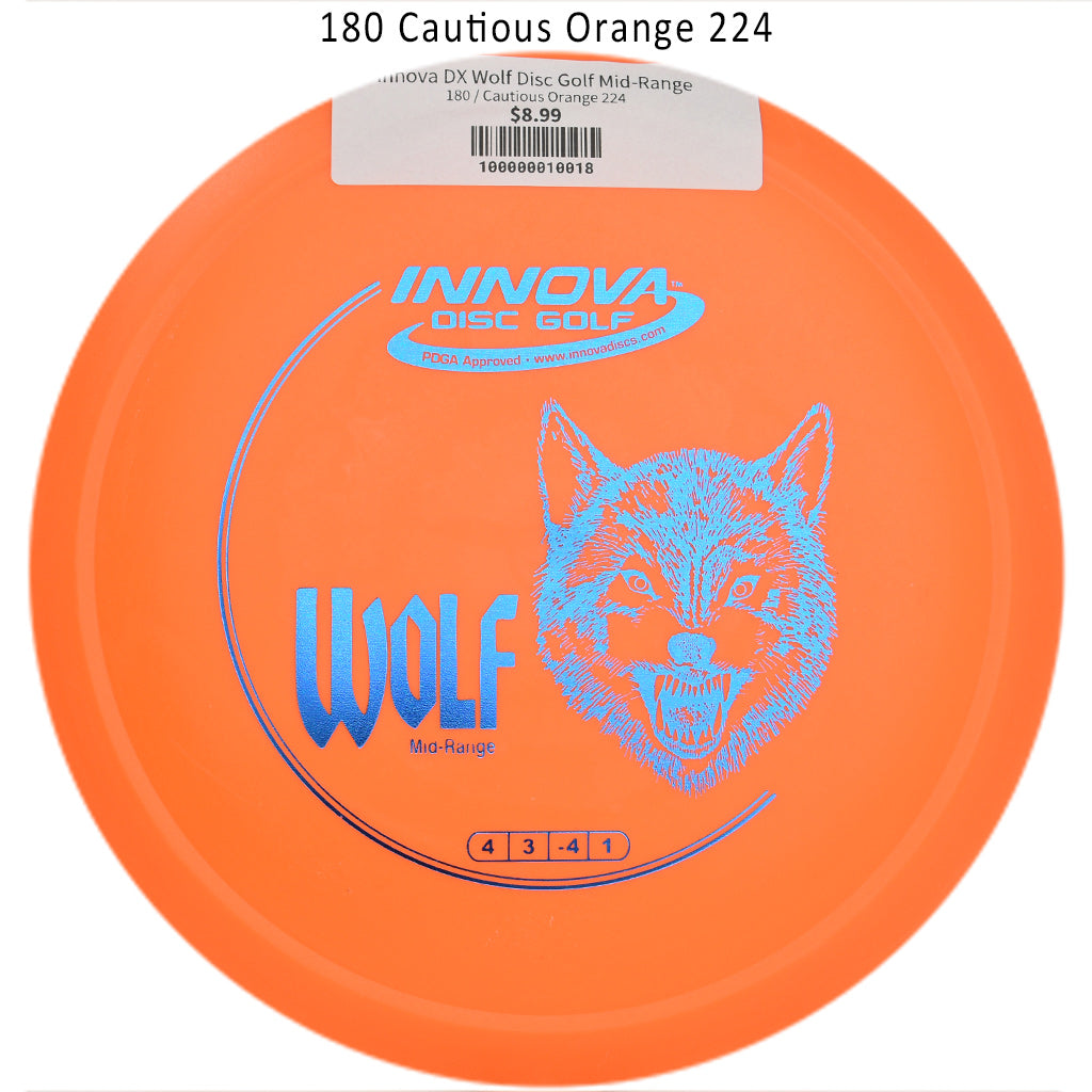 innova-dx-wolf-disc-golf-mid-range 180 Cautious Orange 224 