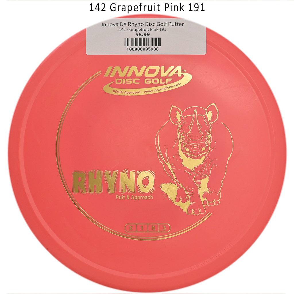 innova-dx-rhyno-disc-golf-putter 142 Grapefruit Pink 191