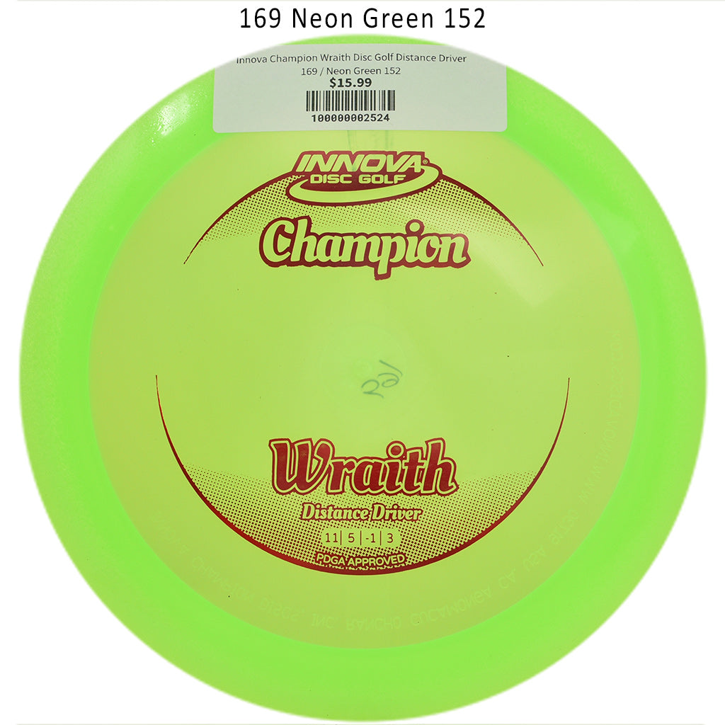 innova-champion-wraith-disc-golf-distance-driver 167 Neon Yellow 159 