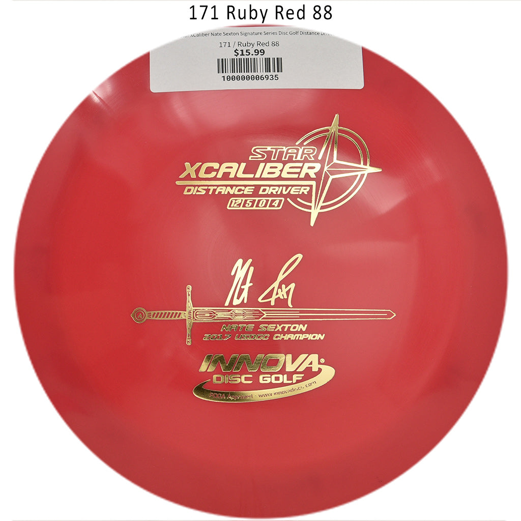innova-star-xcaliber-nate-sexton-signature-series-disc-golf-distance-driver 171 Ruby Red 88