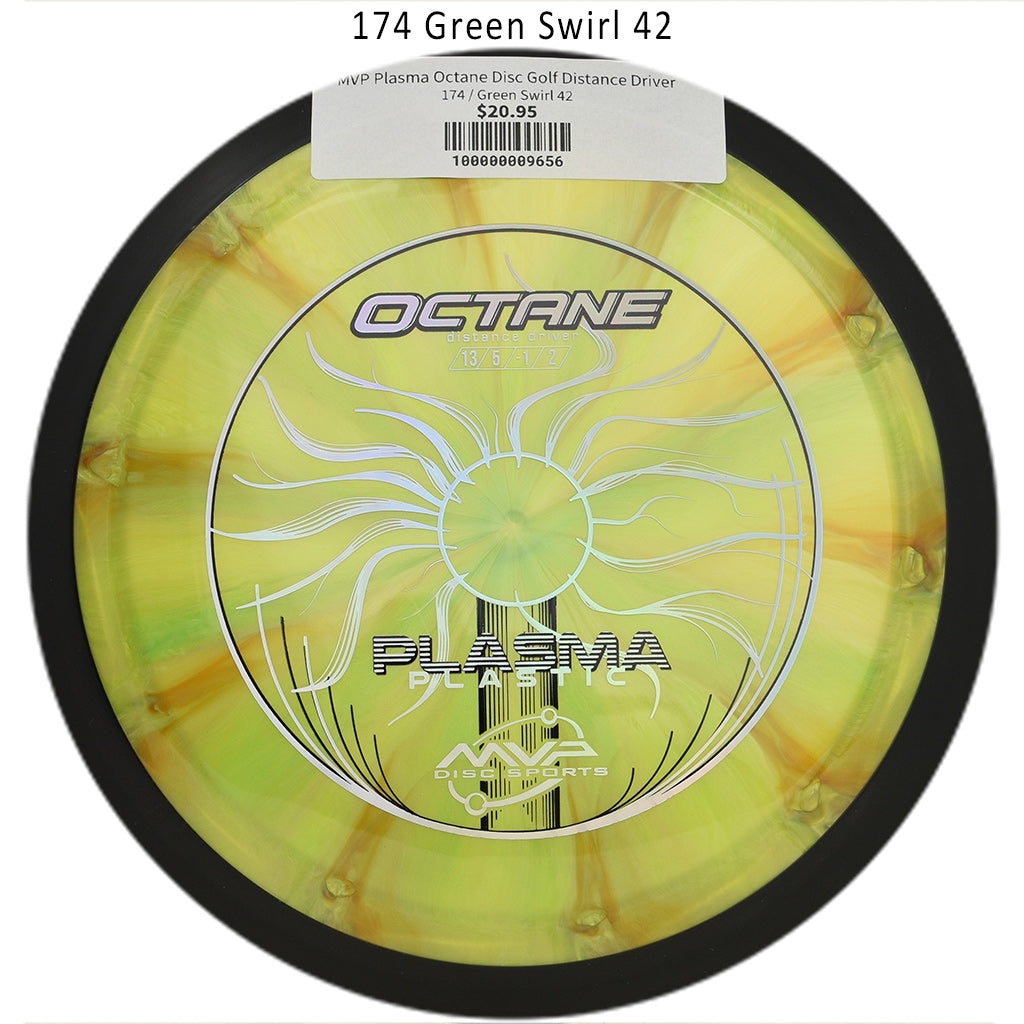 mvp-plasma-octane-disc-golf-distance-driver 174 Green Swirl 42