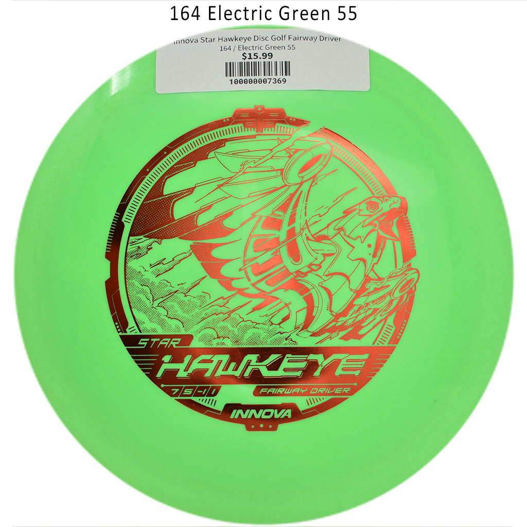 innova-star-hawkeye-disc-golf-fairway-driver 164 Electric Green 55