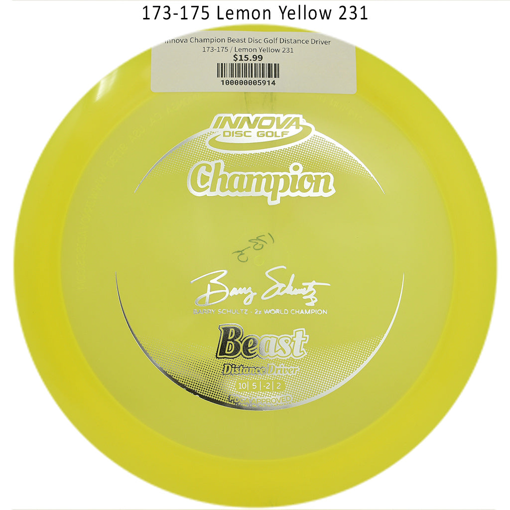 innova-champion-beast-disc-golf-distance-driver 173-175 Lemon Yellow 231