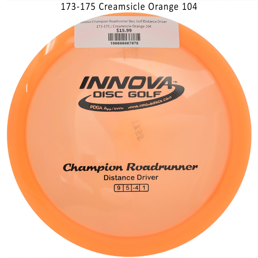 innova-champion-roadrunner-disc-golf-distance-driver 173-175 Creamsicle Orange 104