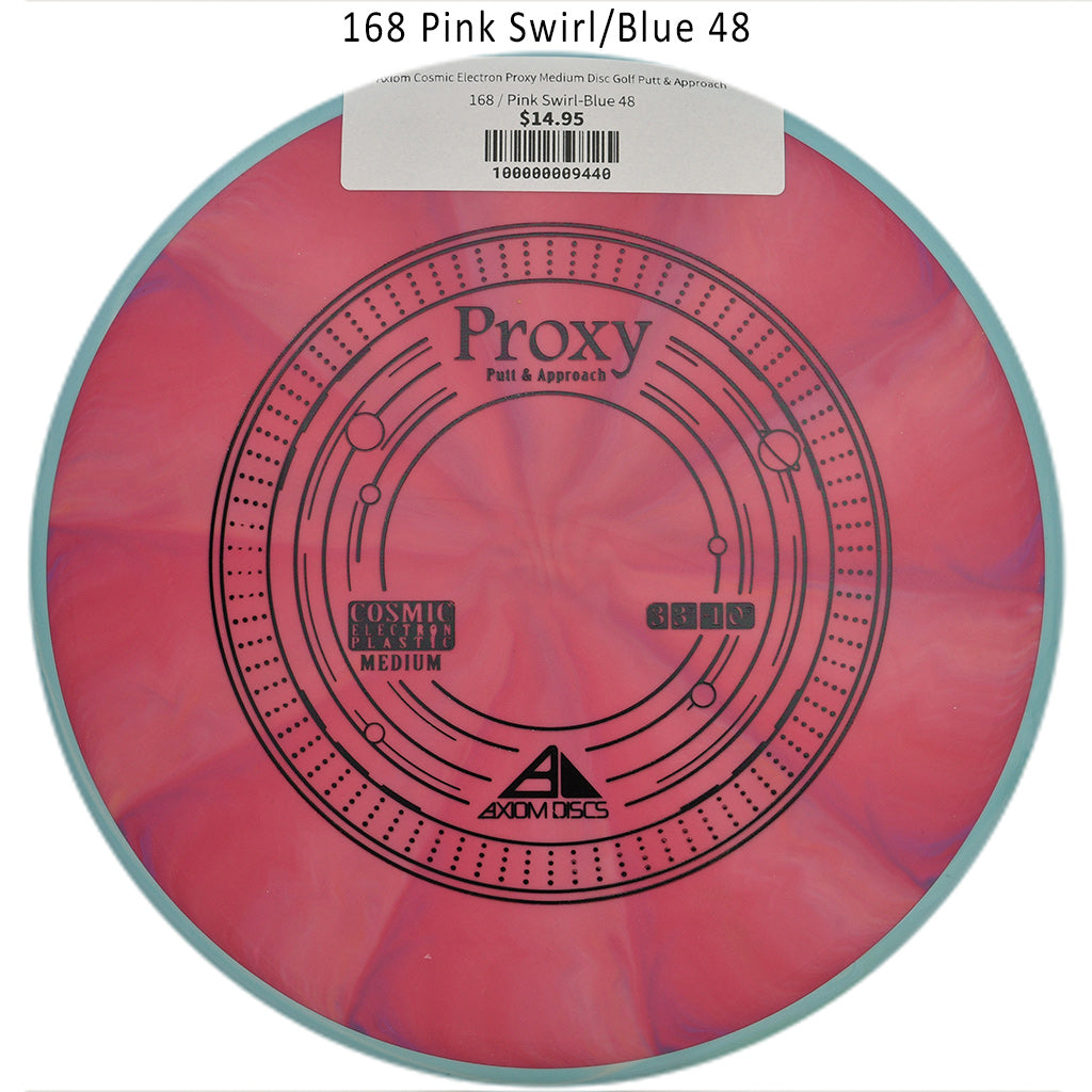 axiom-cosmic-electron-proxy-medium-disc-golf-putt-approach 168 Pink Swirl-Blue 48 