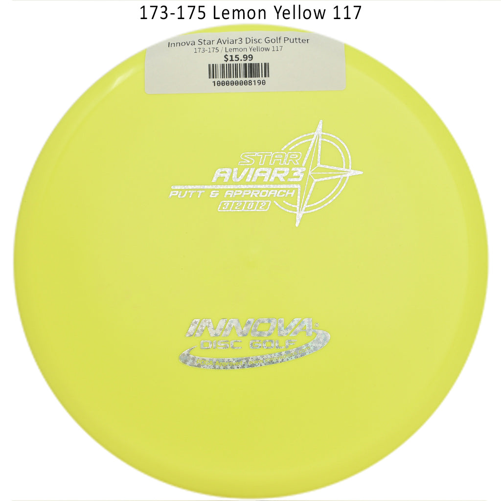 innova-star-aviar3-disc-golf-putter 173-175 Lemon Yellow 117