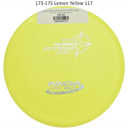 innova-star-aviar3-disc-golf-putter 173-175 Lemon Yellow 117