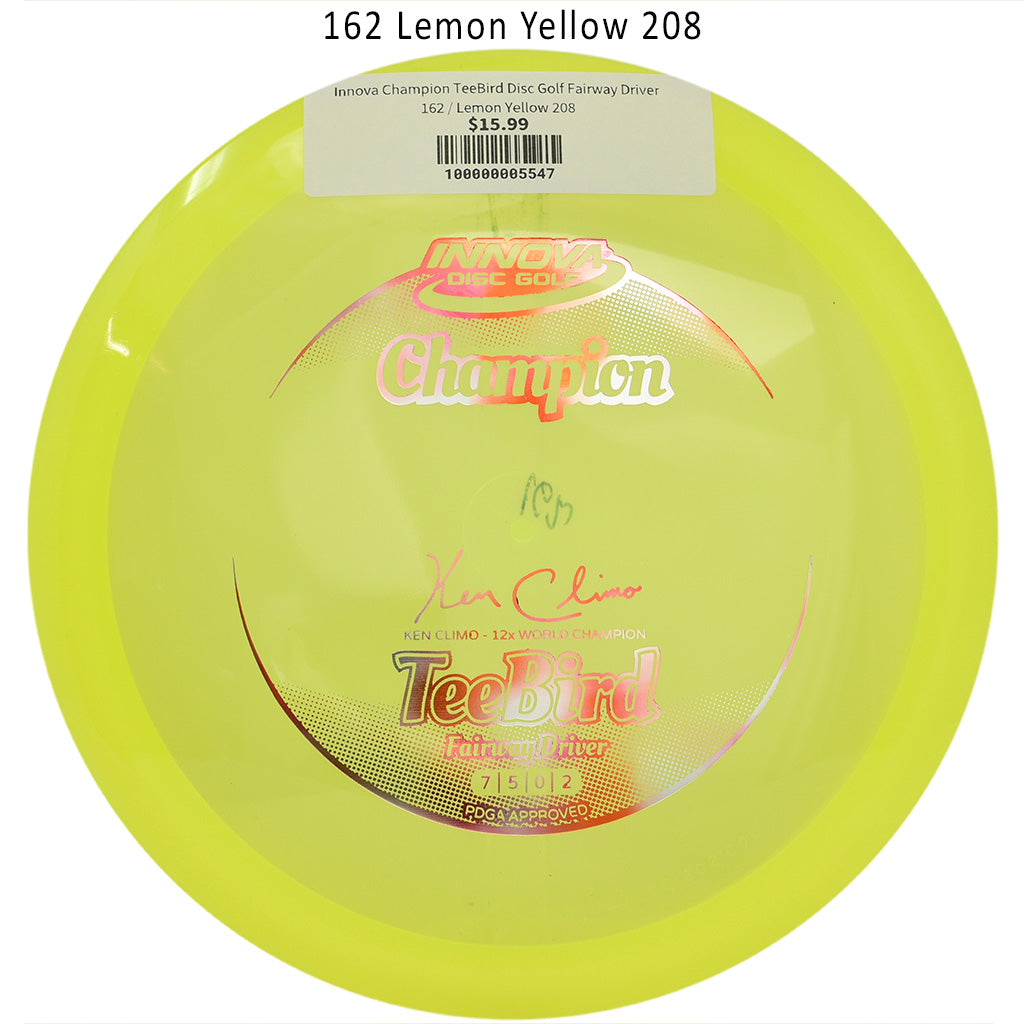 innova-champion-teebird-disc-golf-fairway-driver 162 Lemon Yellow 208