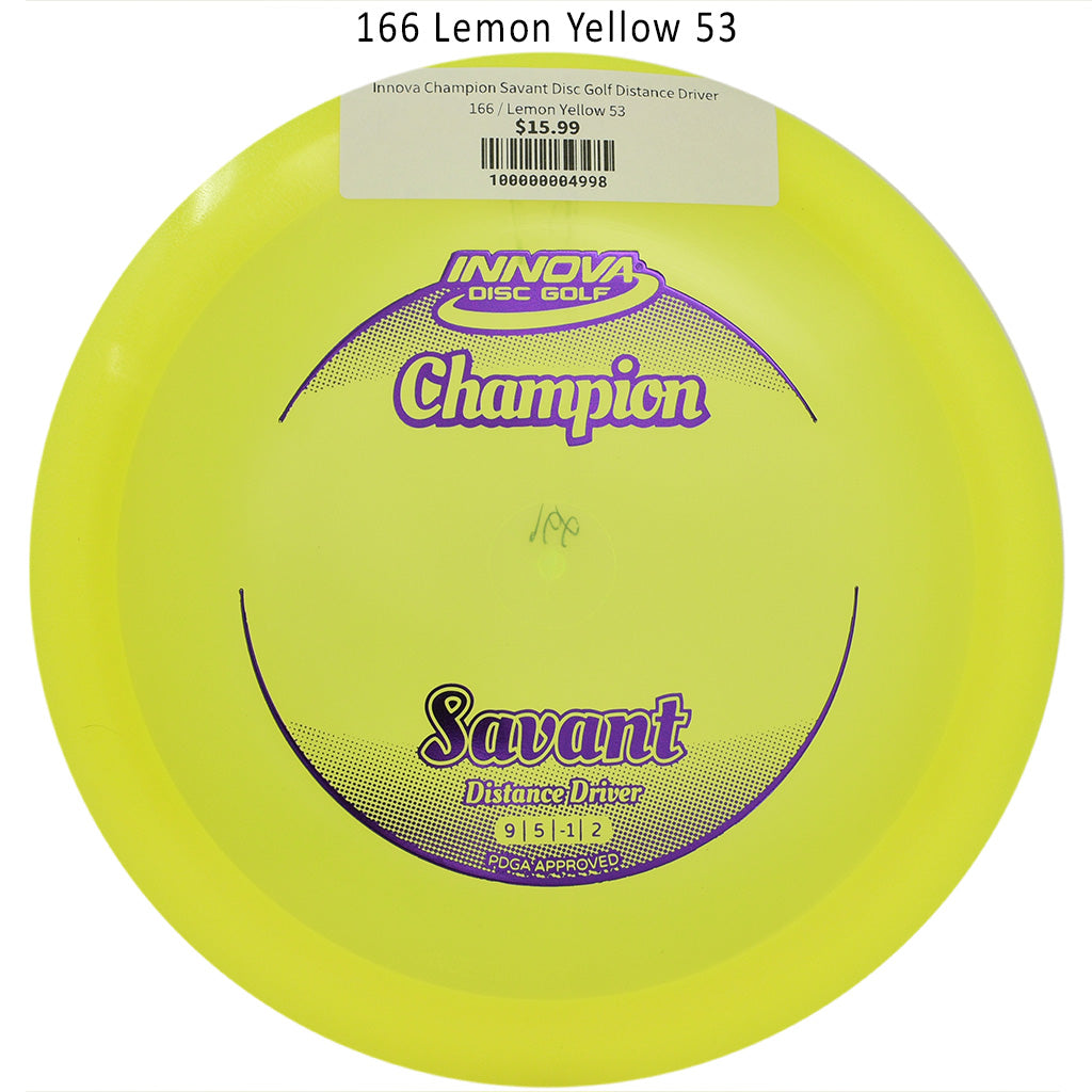 innova-champion-savant-disc-golf-distance-driver 166 Lemon Yellow 53