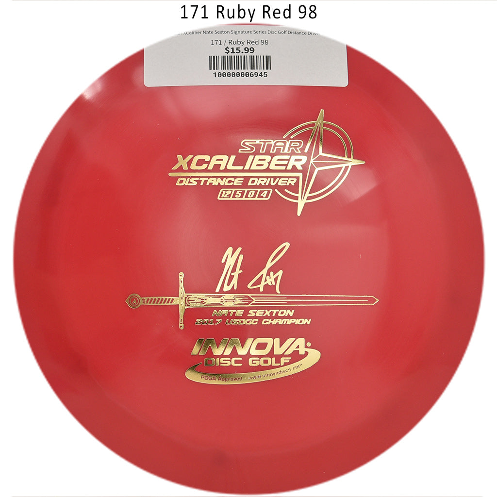innova-star-xcaliber-nate-sexton-signature-series-disc-golf-distance-driver 171 Ruby Red 98