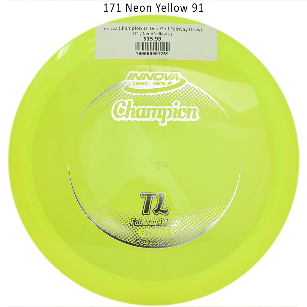 innova-champion-tl-disc-golf-fairway-driver 171 Neon Yellow 91 