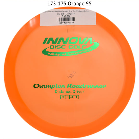 innova-champion-roadrunner-disc-golf-distance-driver 173-175 Orange 95 