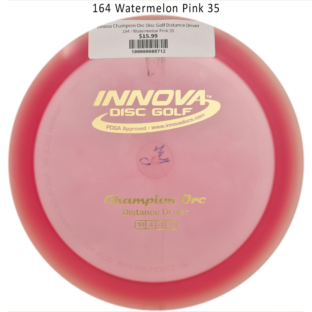 innova-champion-orc-disc-golf-distance-driver 164 Watermelon Pink 35