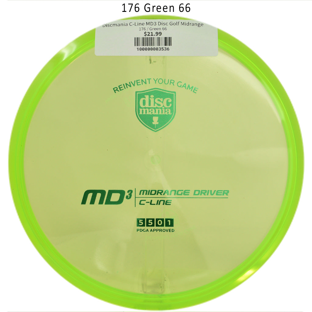 discmania-c-line-md3-disc-golf-midrange 176 Green 66