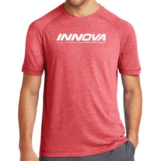innova-fairway-tri-blend-performance-jersey-disc-golf-apparel Small Red Heather