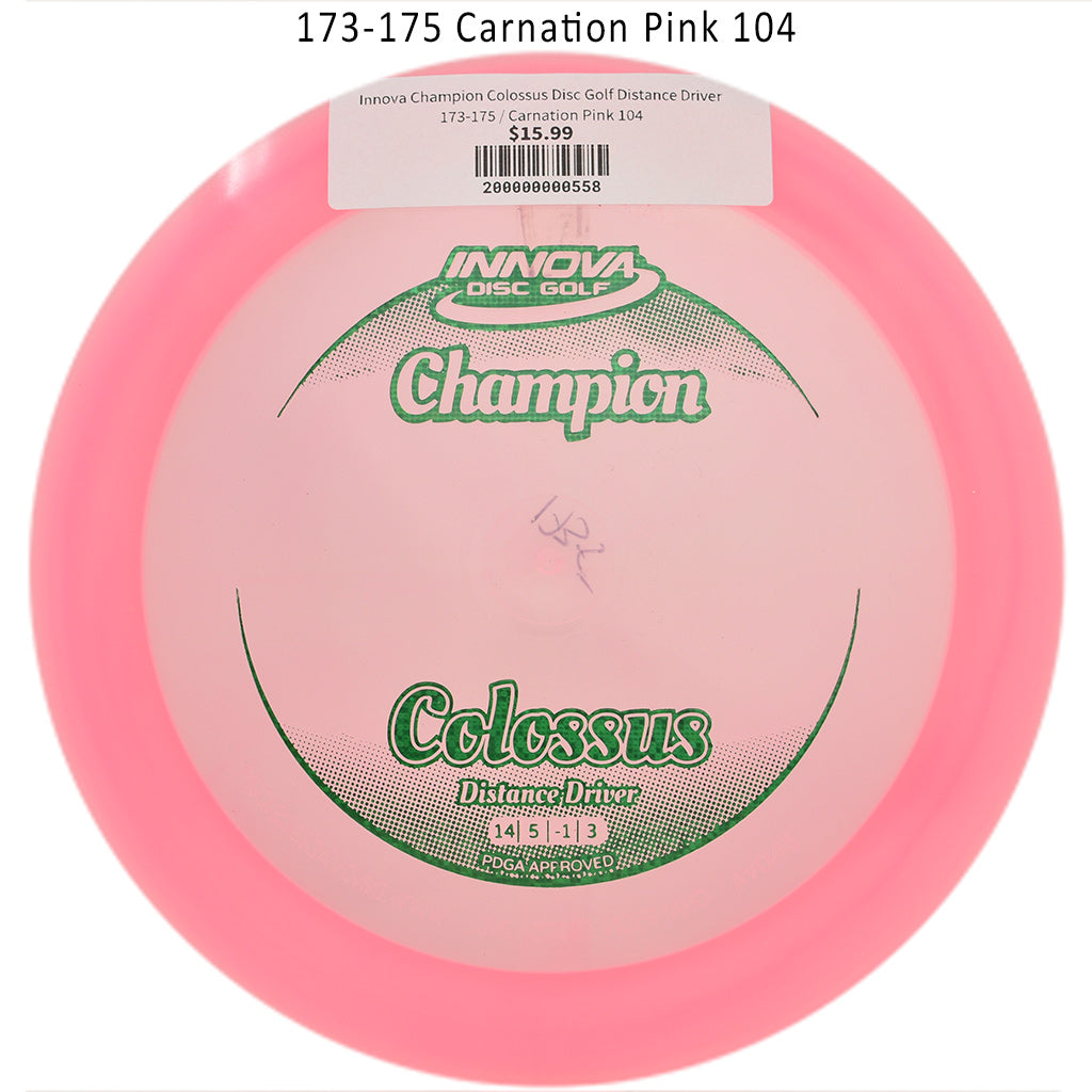 innova-champion-colossus-disc-golf-distance-driver 173-175 Carnation Pink 104