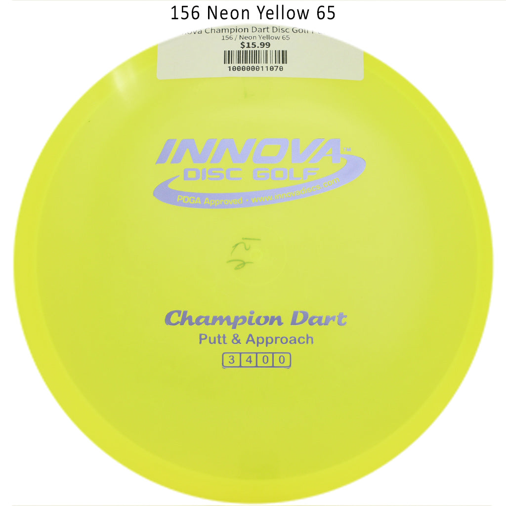 innova-champion-dart-disc-golf-putter 156 Neon Yellow 65 