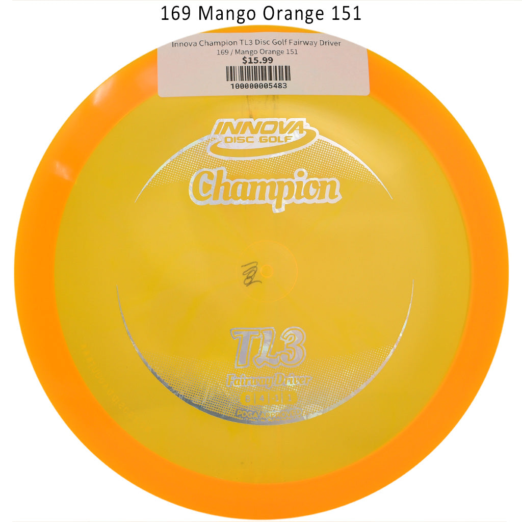 innova-champion-tl3-disc-golf-fairway-driver 169 Mango Orange 151