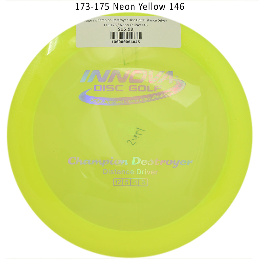 innova-champion-destroyer-disc-golf-distance-driver 173-175 Neon Yellow 146