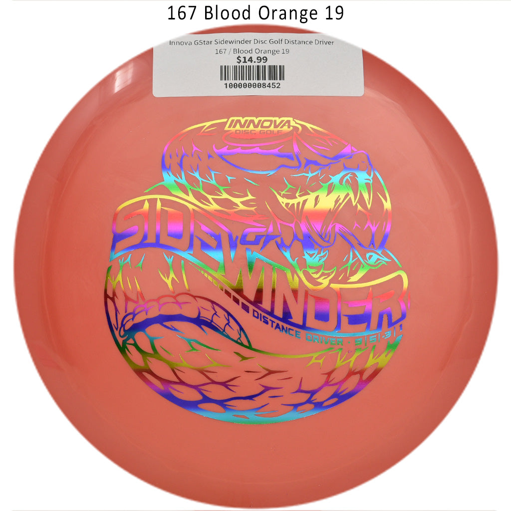 innova-gstar-sidewinder-disc-golf-distance-driver 167 Blood Orange 19 