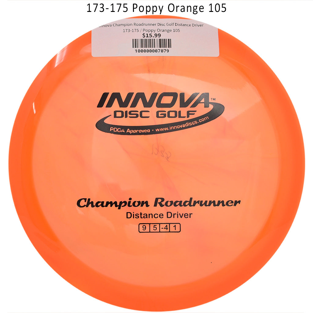 innova-champion-roadrunner-disc-golf-distance-driver 173-175 Poppy Orange 105 