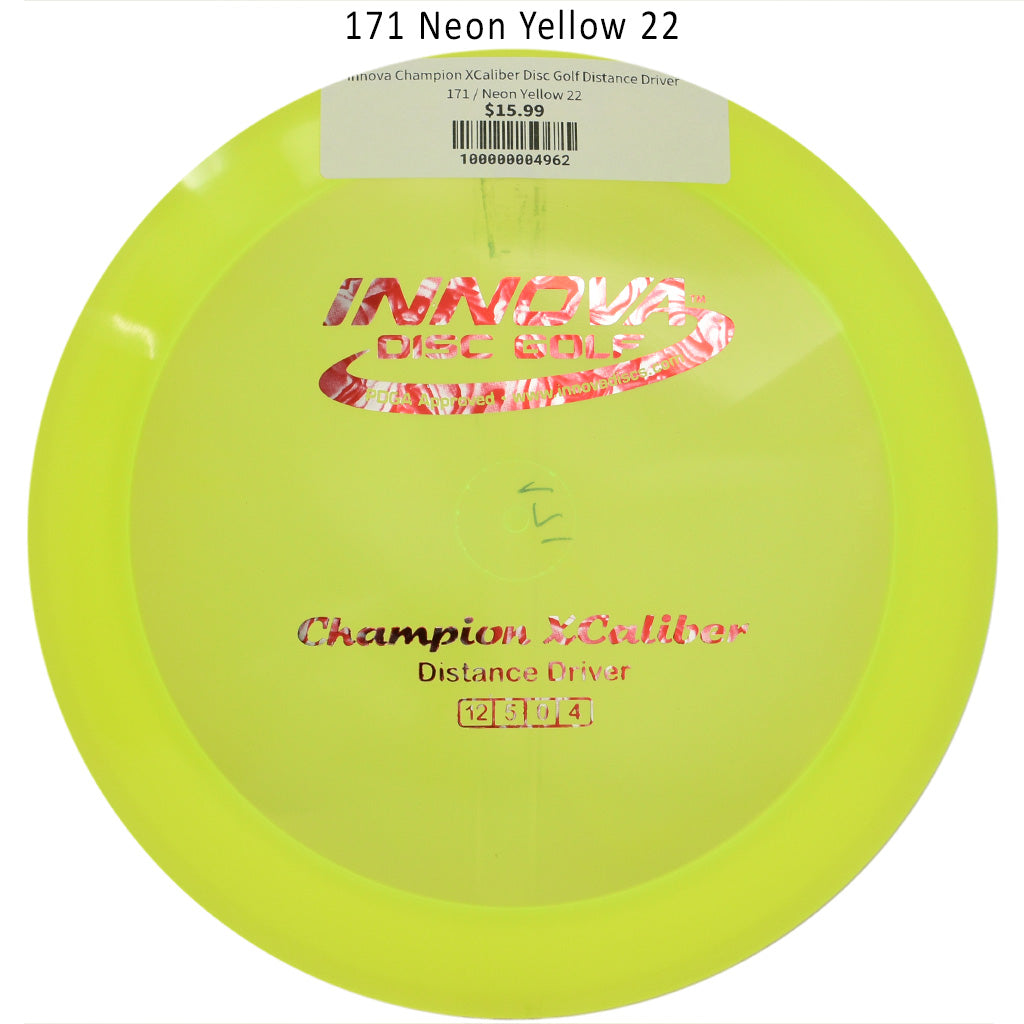 innova-champion-xcaliber-disc-golf-distance-driver 171 Neon Yellow 22 
