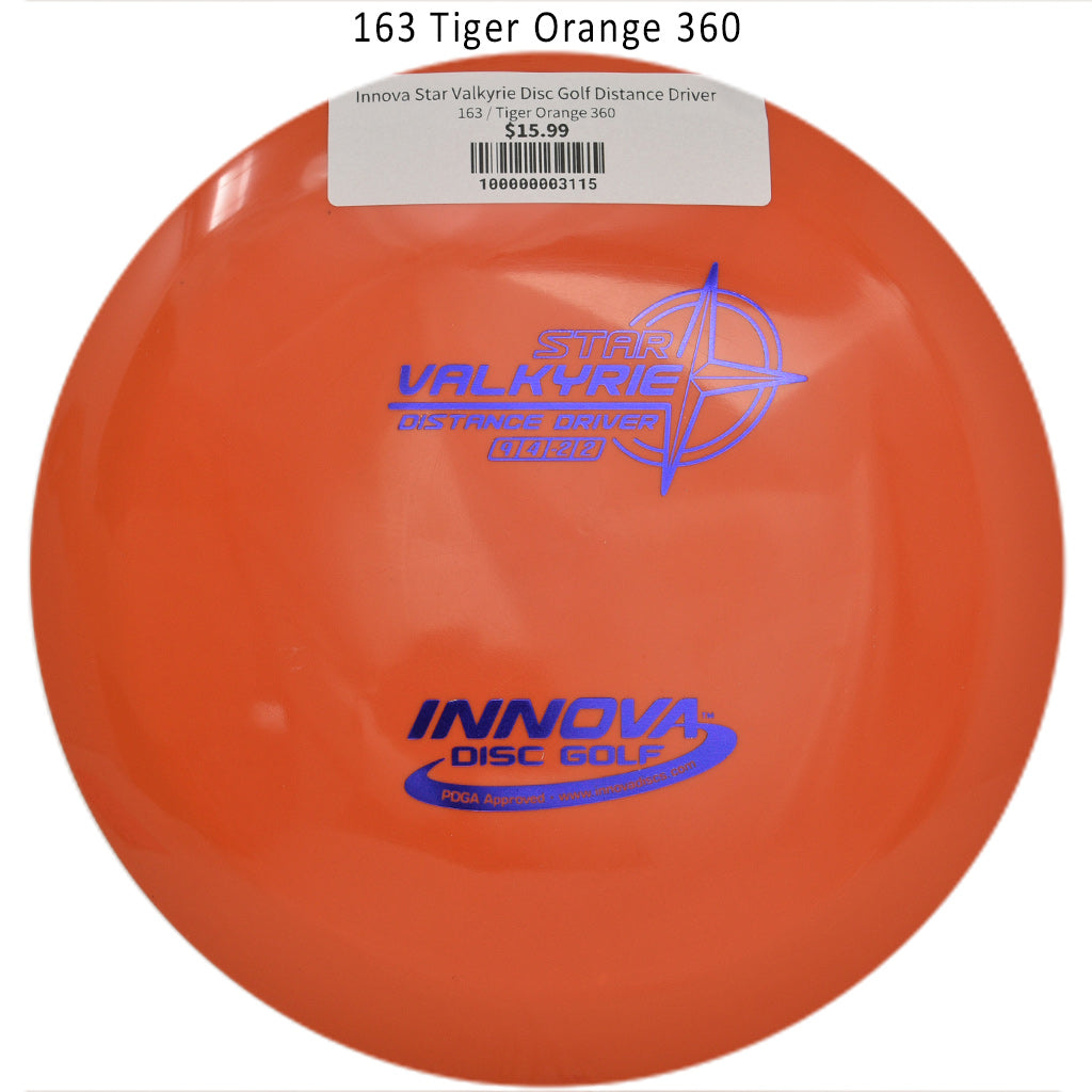 innova-star-valkyrie-disc-golf-distance-driver 163 Tiger Orange 360