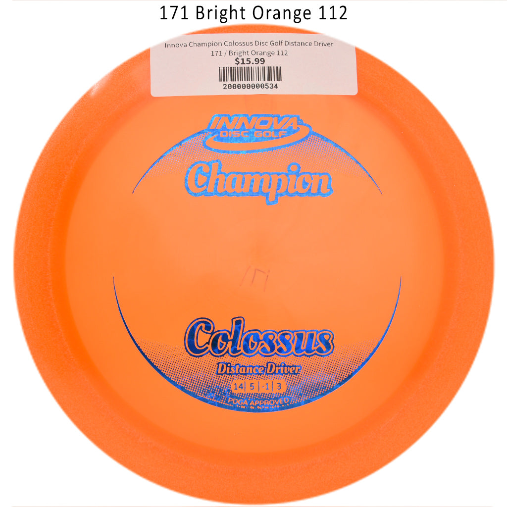 innova-champion-colossus-disc-golf-distance-driver 171 Bright Orange 112